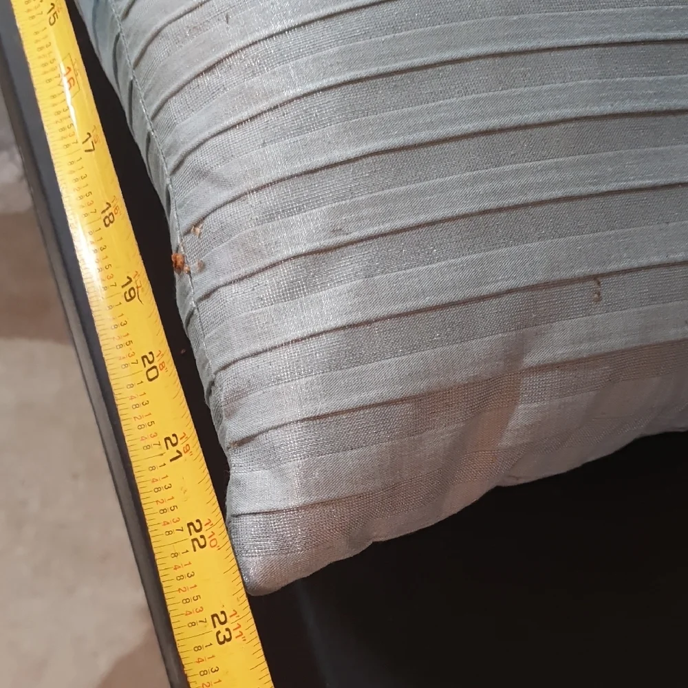 Blue Textured Feather Down Pillow for Cozy Comfort